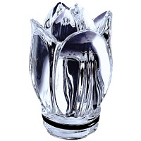 Tulipe de cristal 10,5cm Décoration de lampes funéraires