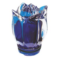 Blue crystal Tulip 10,5cm - 4,1in Decorative flameshade for lamps