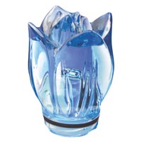 Tulipe de cristal azur 10,5cm Décoration de lampes funéraires