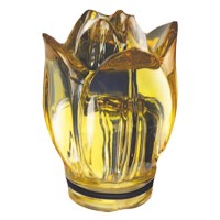 Yellow crystal Tulip 10,5cm - 4,1in Decorative flameshade for lamps