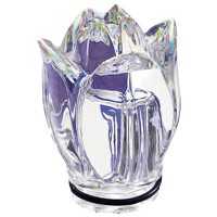 Tulipe de cristal irisé 10,5cm Décoration de lampes funéraires