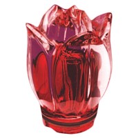 Red crystal tulip 10,5cm - 4,1in Decorative flameshade for lamps