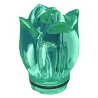 Green crystal Tulip 10,5cm - 4,1in Decorative flameshade for lamps