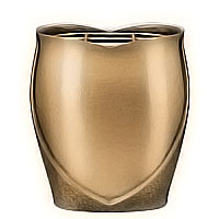 Flowers pot 19cm - 7,80in In bronze, with plastic inner, wall attached 2619/P