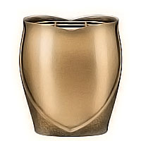 Flowers pot 19cm - 7,80in In bronze, with copper inner, ground attached 2620/R