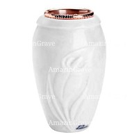 Vaso portafiori Calla 20cm In marmo Sivec, interno in rame