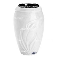 Flower vase Calla 20cm - 8in In Sivec marble, plastic inner