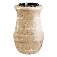 Vaso portafiori Calyx 20cm In marmo Calizia, interno in plastica