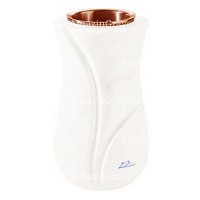 Vaso portafiori Charme 20cm In marmo Sivec, interno in rame