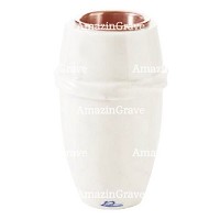 Flower vase Chordé 20cm - 8in In Sivec marble, copper inner