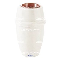 Vaso portafiori Chordé 20cm In marmo Sivec, interno in rame