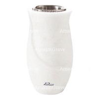 Flower vase Gondola 20cm - 8in In Sivec marble, steel inner