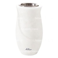 Vaso portafiori Gondola 20cm In marmo Sivec, interno in acciaio