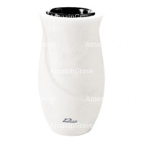 Flower vase Gondola 20cm - 8in In Sivec marble, plastic inner