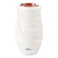 Vaso portafiori Gondola 20cm In marmo Sivec, interno in rame