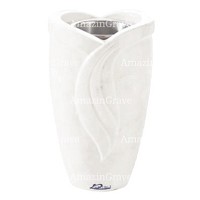 Flower vase Gres 20cm - 8in In Sivec marble, steel inner