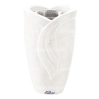 Vaso portafiori Gres 20cm In marmo Sivec, interno in acciaio