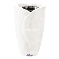 Flower vase Gres 20cm - 8in In Sivec marble, plastic inner