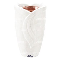 Vaso portafiori Gres 20cm In marmo Sivec, interno in rame