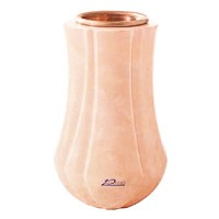 Grabvase Leggiadra 20cm Rosa Bellissimo Marmor, Kupfer Innen