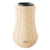 Vase à fleurs Leggiadra 20cm En marbre Calizia, intérieur en plastique