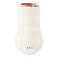 Vaso portafiori Leggiadra 20cm In marmo Sivec, interno in rame