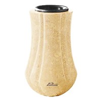 Vaso portafiori Leggiadra 20cm In marmo di Trani, interno in plastica