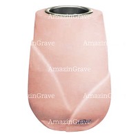 Vaso portafiori Liberti 20cm In marmo Rosa Bellissimo, interno in acciaio