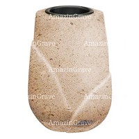 Flower vase Liberti 20cm - 8in In Calizia marble, plastic inner