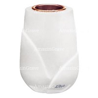 Vaso portafiori Liberti 20cm In marmo Sivec, interno in rame