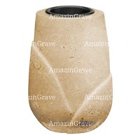 Flower vase Liberti 20cm - 8in In Trani marble, plastic inner
