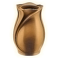 Flowers vase 20cm - 7,8in In bronze, with copper inner, ground attached 2516/R