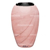 Grabvase Soave 20cm Rosa Portugal Marmor, Kunststoff Innen