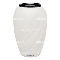 Flower vase Soave 20cm - 8in In Sivec marble, plastic inner
