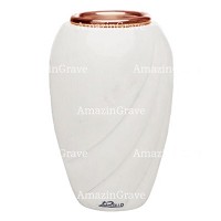 Grabvase Soave 20cm Sivec Marmor, Kupfer Innen