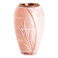 Vaso portafiori Spiga 20cm In marmo Rosa Bellissimo, interno in rame