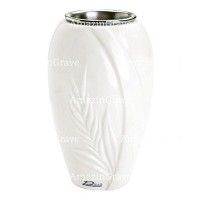 Flower vase Spiga 20cm - 8in In Sivec marble, steel inner