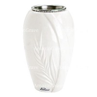 Vaso portafiori Spiga 20cm In marmo Sivec, interno in acciaio