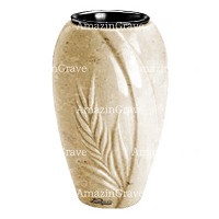 Flower vase Spiga 20cm - 8in In Trani marble, plastic inner