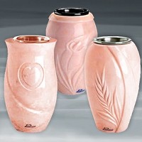 Vases in Rosa Bellissimo marble