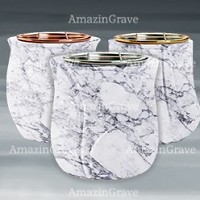 Flower pots in Carrara marble