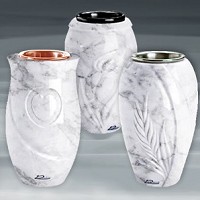 Vases in Carrara marble