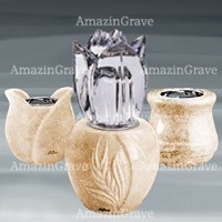 Votive lamps in Travertino marble